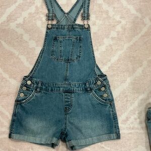 RSQ Girls Denim Overall Shorts Size XL (12-14)